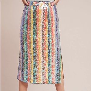 NWT Maeve multi-colour sequin skirt